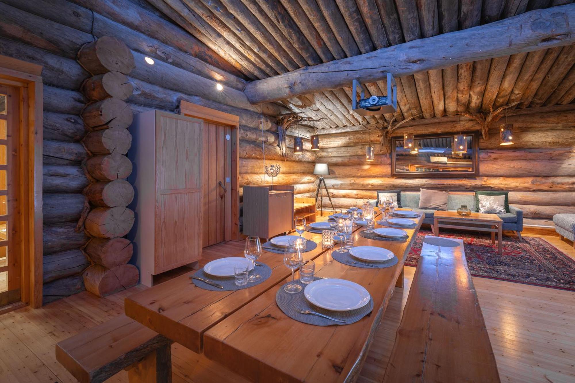 Kuukkeli Log Houses Aurora Resort Сариселка Екстериор снимка