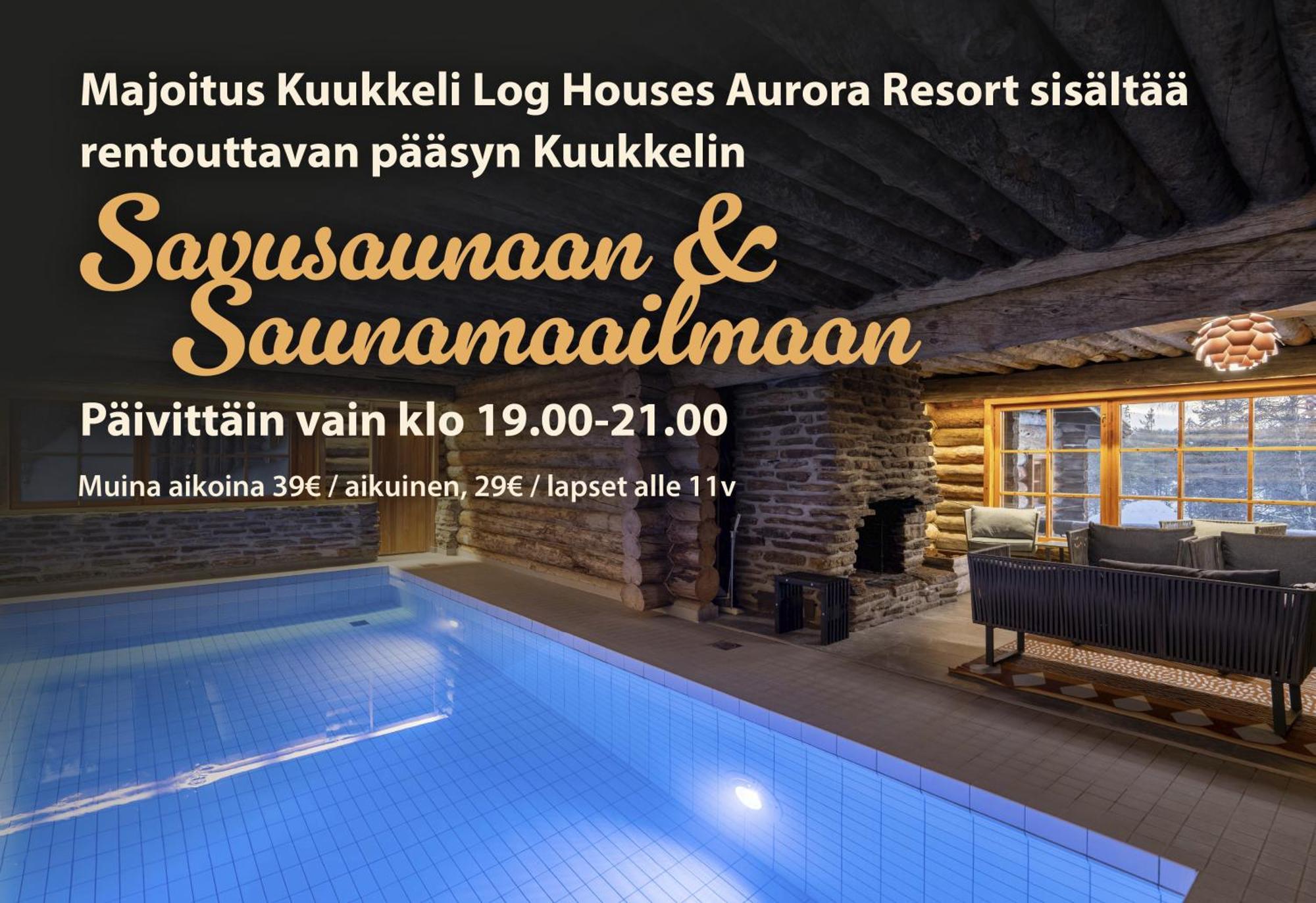 Kuukkeli Log Houses Aurora Resort Сариселка Екстериор снимка